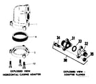 Sears 39025011 horizontal casing adapters & adapter flange kit diagram