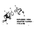 Kenmore 39025058 adapter flange kit 42.3190 diagram