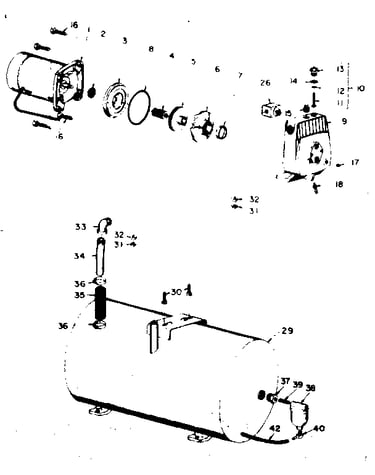 Motor and pump assembly