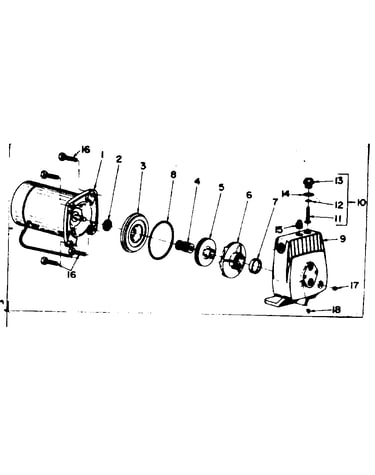 Motor and pump assembly