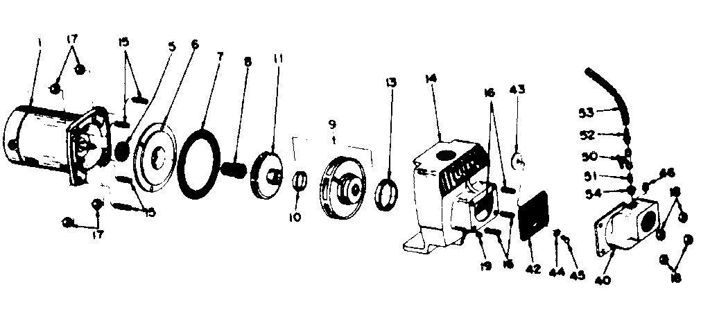 Motor and pump assembly