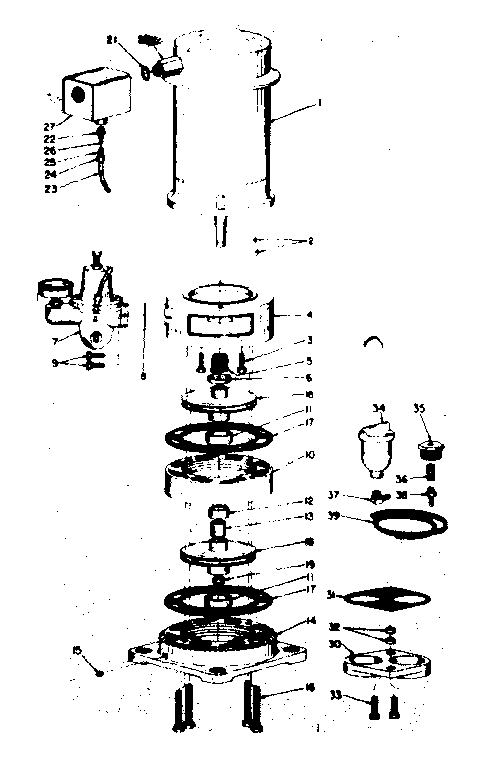 Motor and pump assembly