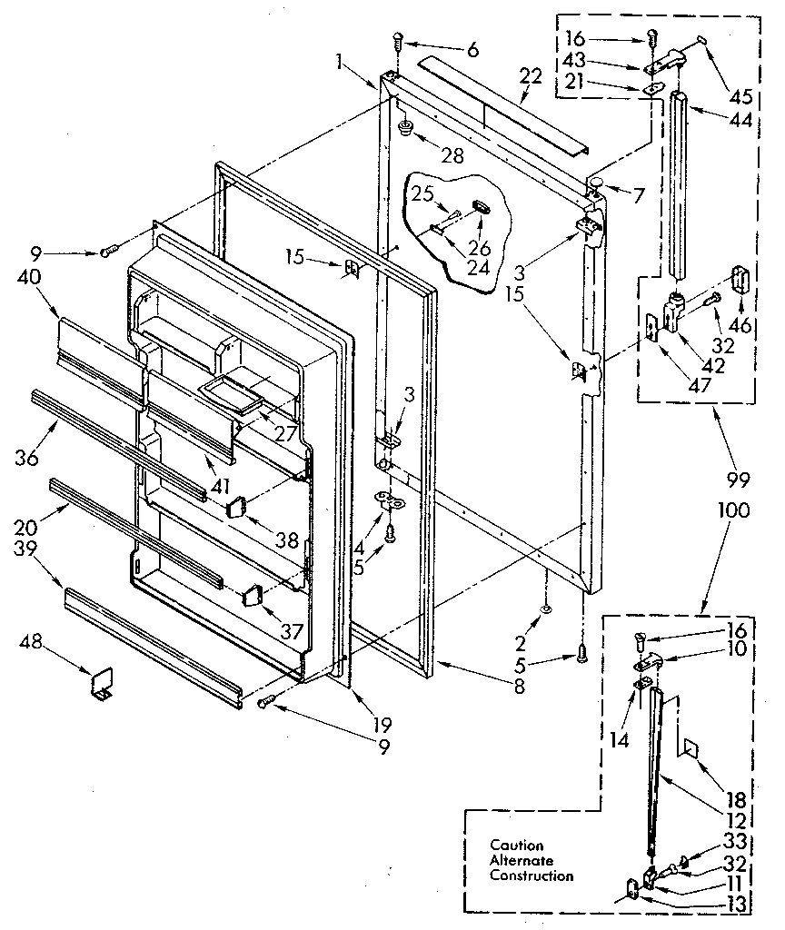 Refrigerator door