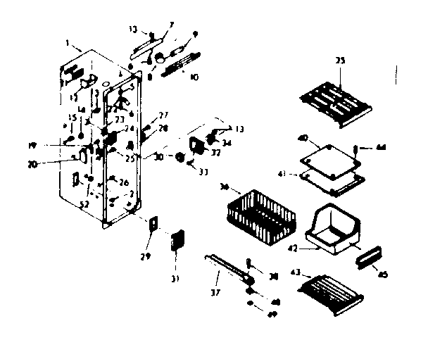 Freezer section parts