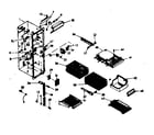 Kenmore 1066680720 freezer section parts diagram
