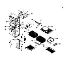 Kenmore 1066680721 freezer section parts diagram