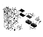 Kenmore 1066680822 freezer section parts diagram