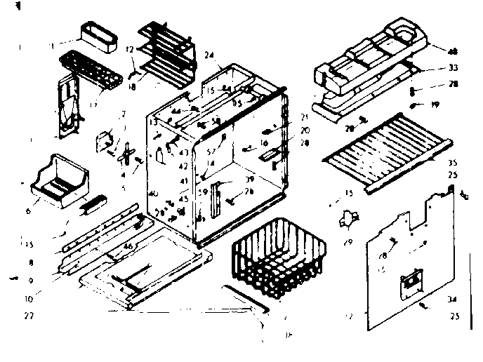 Freezer section parts