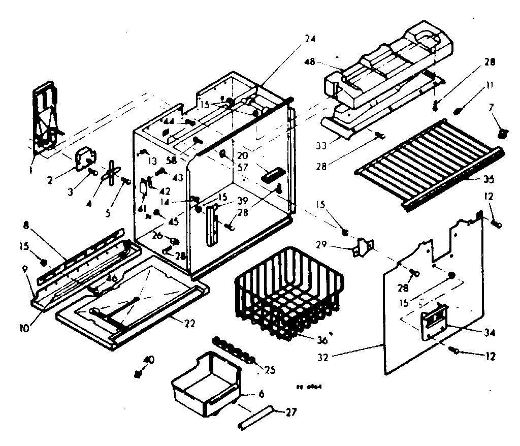 Freezer section parts