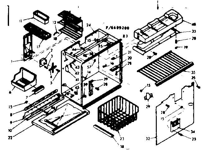 Freezer section parts