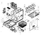 Kenmore 1066695201 freezer section parts diagram