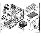 Kenmore 1066697421 freezer section parts diagram