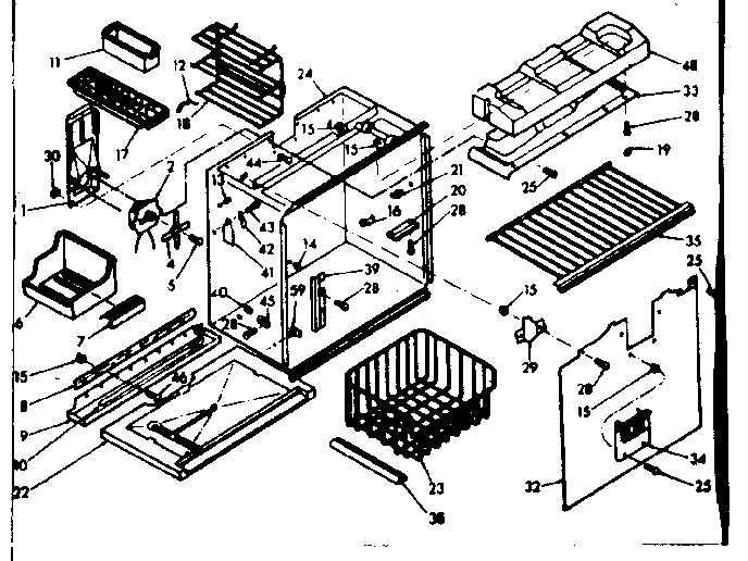 Freezer section parts