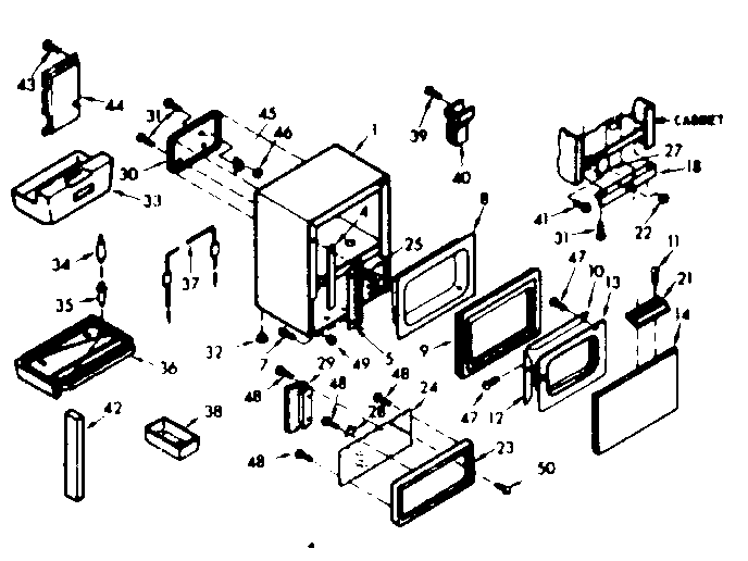 Cabinet and door parts
