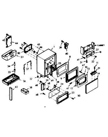 Cabinet and door parts