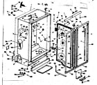 Kenmore 2536680101 cabinet liner and divider parts diagram