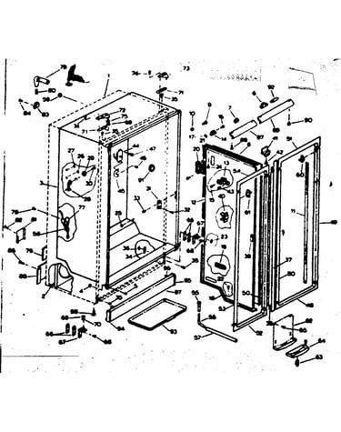 Cabinet liner and divider parts