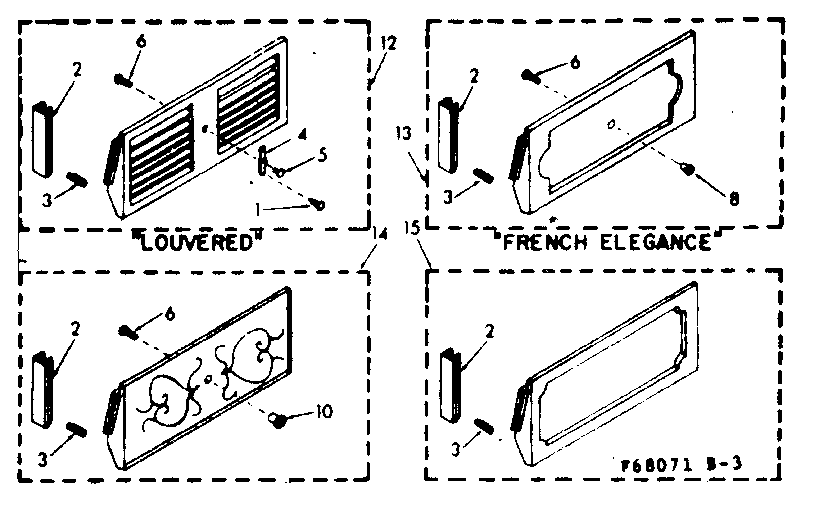 Panel kit parts