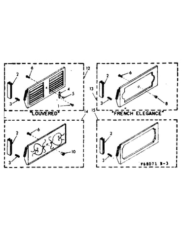 Panel kit parts