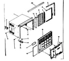 Kenmore 25368090 cabinet and front parts diagram