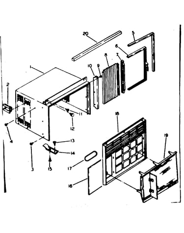 Cabinet and front parts