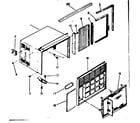 Kenmore 25368100 cabinet and front parts diagram