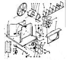 Kenmore 25368100 electrical system & air handling parts diagram