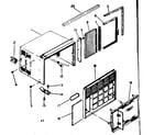 Kenmore 25368110 cabinet and front parts diagram