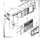 Kenmore 25368111 cabinet and front parts diagram