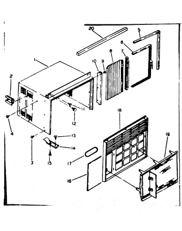 Cabinet and front parts