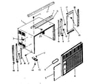 Kenmore 25369050 cabinet and front parts diagram