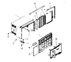 Kenmore 25369090 cabinet and front parts diagram