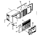 Kenmore 25369091 cabinet and front parts diagram