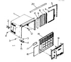 Kenmore 25369110 cabinet and front parts diagram