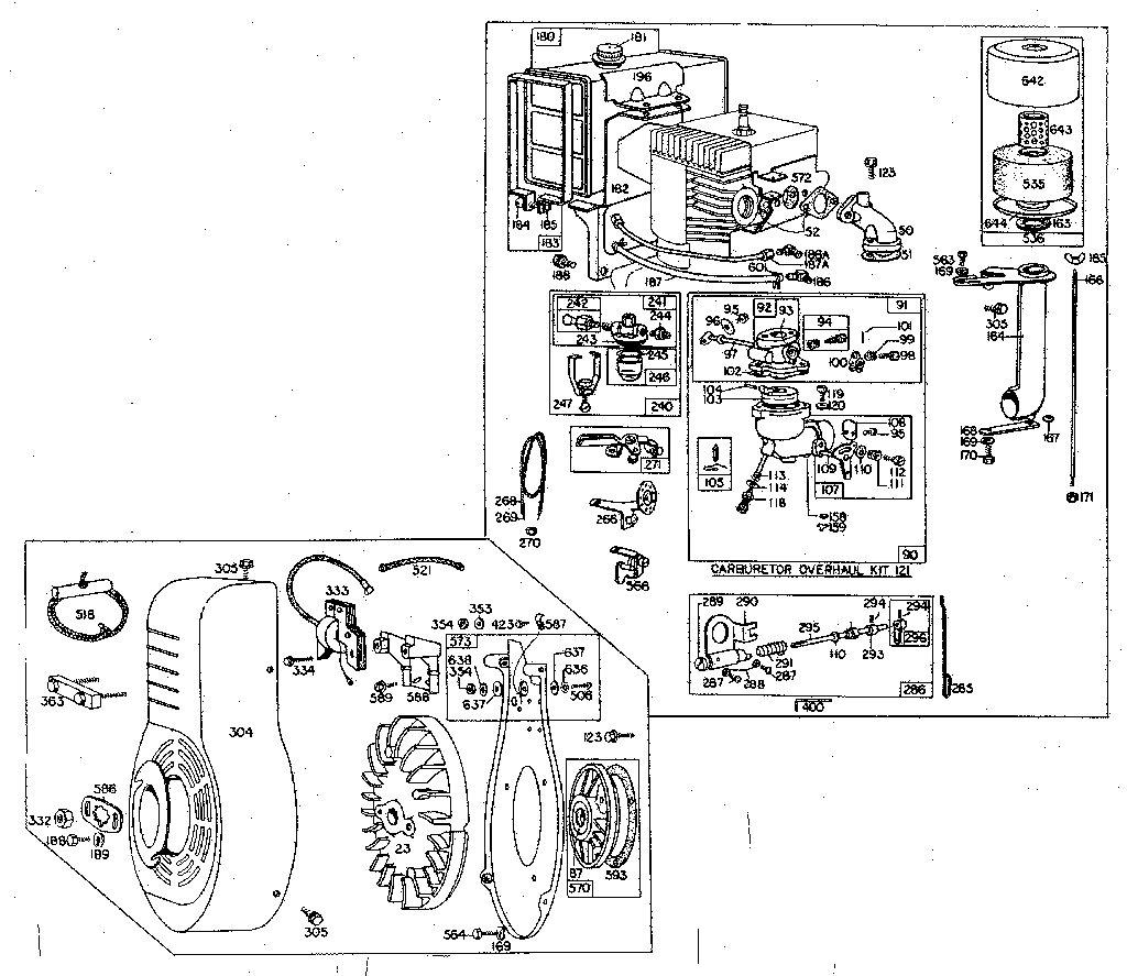 Fuel tank and flywheel assembly