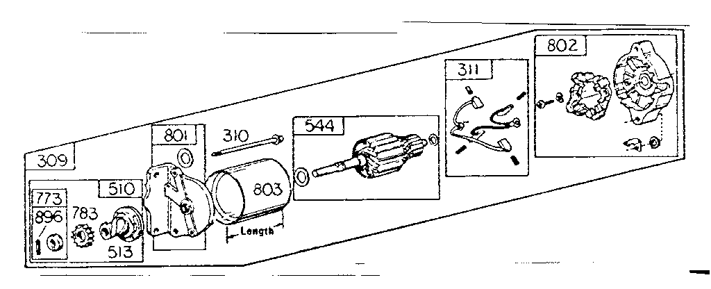 Motor and drive assembly