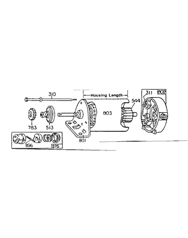Motor and drive assembly