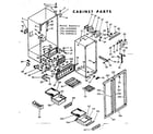 Kenmore 1066680620 cabinet parts diagram