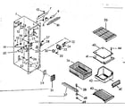 Kenmore 1066680600 freezer section parts diagram