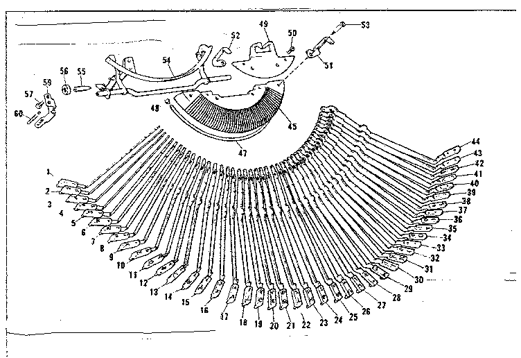 Type bar & sector plate