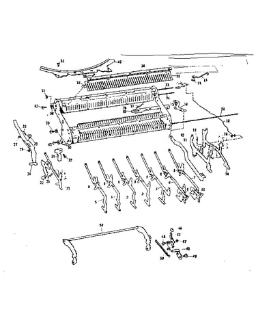 Key lever, sub frame & margin release