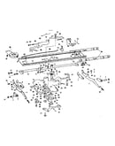 Carriage rail, pinion base, spring drum & warning bell