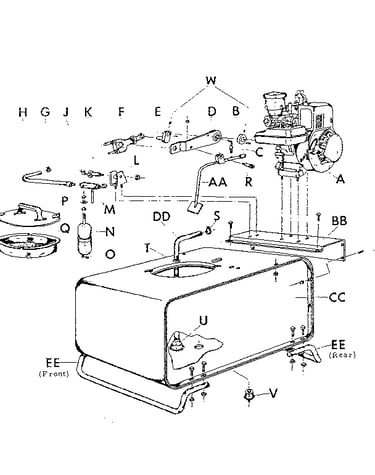 Common repair parts for power sprayers