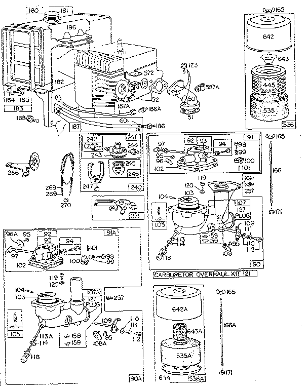 Fuel tank and carburetor assembly