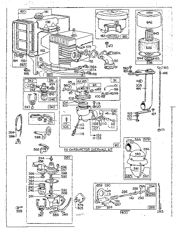 FUEL TANK AND CARBURETOR ASSEMBLY