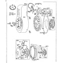 Briggs & Stratton 233401 TO 233499 (0010 - 0060) rewind starter and blower housing diagram
