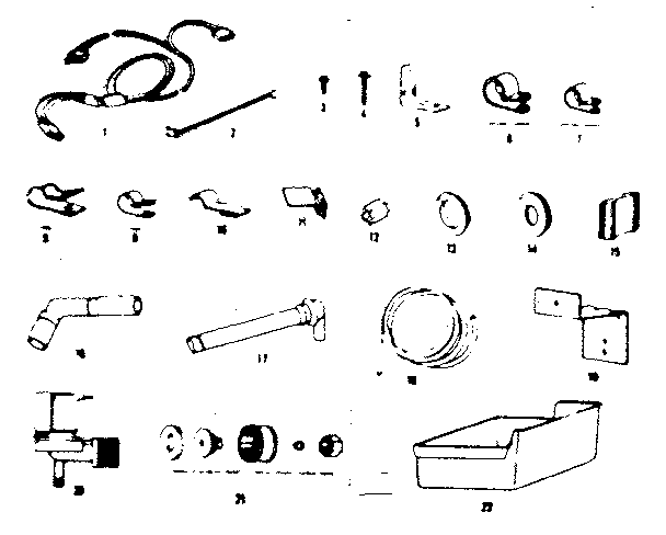 Ice maker installation parts