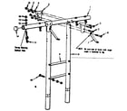 Sears 70172257-84 t. frame assembly no. 102 diagram