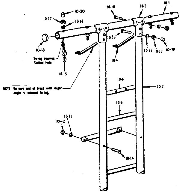 T FRAME ASSEMBLY NO. 205