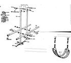 Sears 70172343-84 glideride and swing assembly diagram